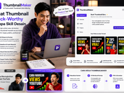 ThumbnailMaker Bantu Buat Thumbnail Click-Worthy Tanpa Skill Desain